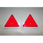 Horse Trailer Red Rear Triangles with white border
